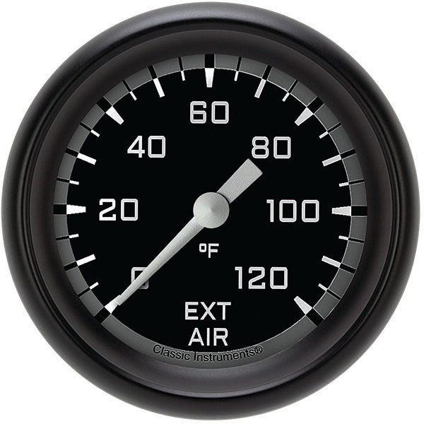 Classic Instruments AX399GBPF Autocross Gray 2 5/8" External Air Temp. Gauge