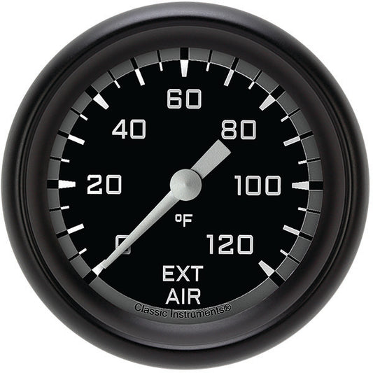 Classic Instruments AX399GBPF Autocross Gray 2 5/8" External Air Temp. Gauge