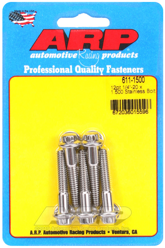 ARP 611-1500 1/4-20 X 1.500 12PT SS Bolts