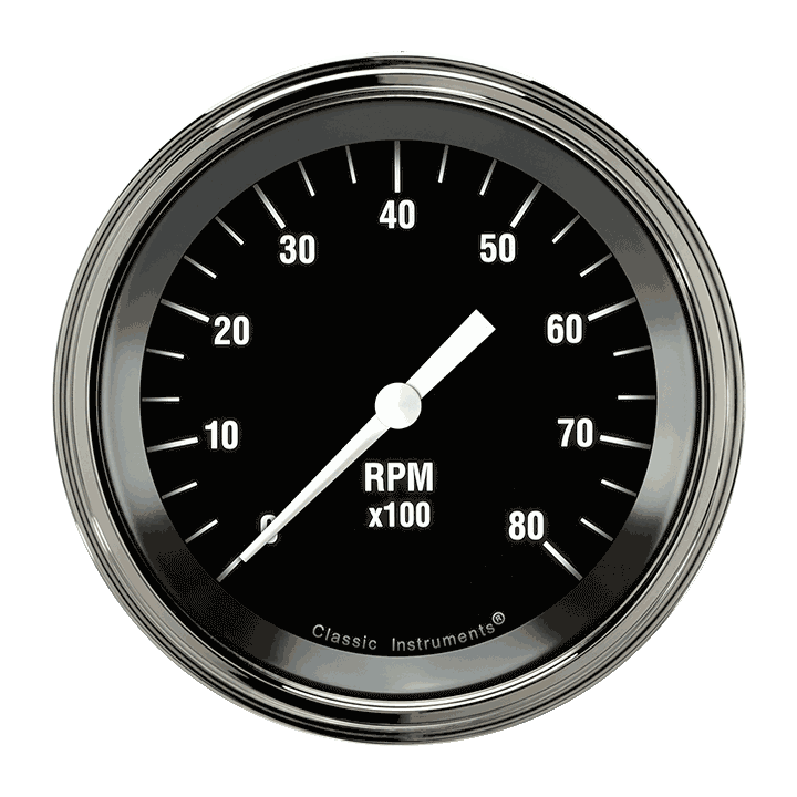 Classic Instruments HR80SLF Hot Rod - Tachometer 8K RPM 3-3/8"