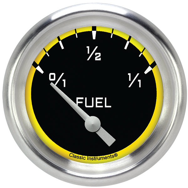 Classic Instruments AX209YAPF Autocross Yellow w/ Aluminum Performance Bezel