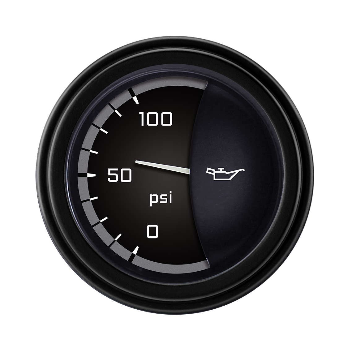Classic Instruments AX81GBLF Autocross Grey - Oil Pressure Gauge 2-1/8"