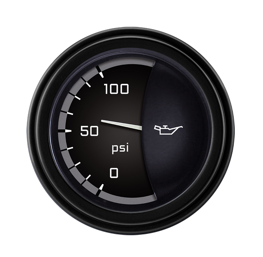 Classic Instruments AX81GBLF Autocross Grey - Oil Pressure Gauge 2-1/8"