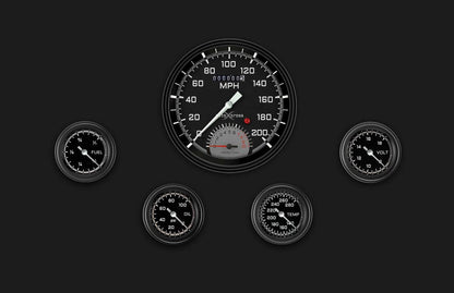 Classic Instruments AX165GBLF AutoCross Gray Five Gauge Set 165