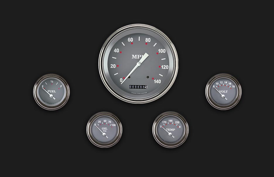 Classic Instruments SG54SLF SG 4 - 5/8" Speedo, 2-1/8" Fuel, Oil, Temp, V