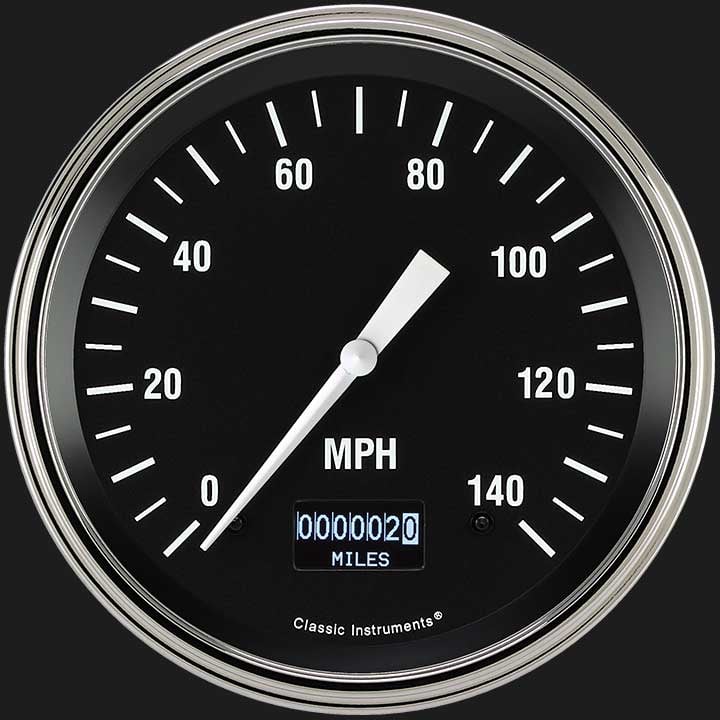 Classic Instruments HR56DSLF Hot Rod 4 5/8" Speedometer with Information Screen