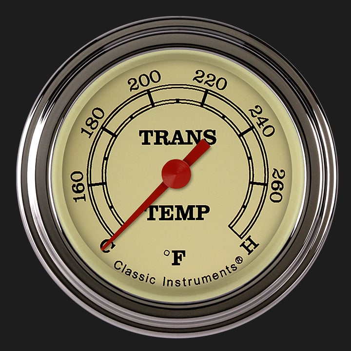 Classic Instruments VT127SLF Vintage - Transmission Temp Gauge Full Sweep 2-1/8"