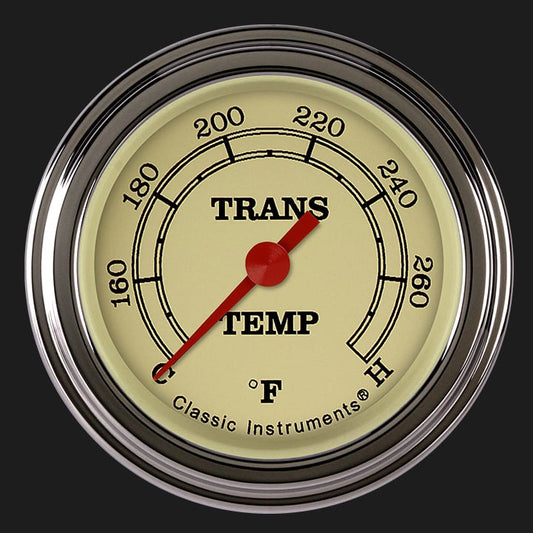 Classic Instruments VT127SLF Vintage - Transmission Temp Gauge Full Sweep 2-1/8"