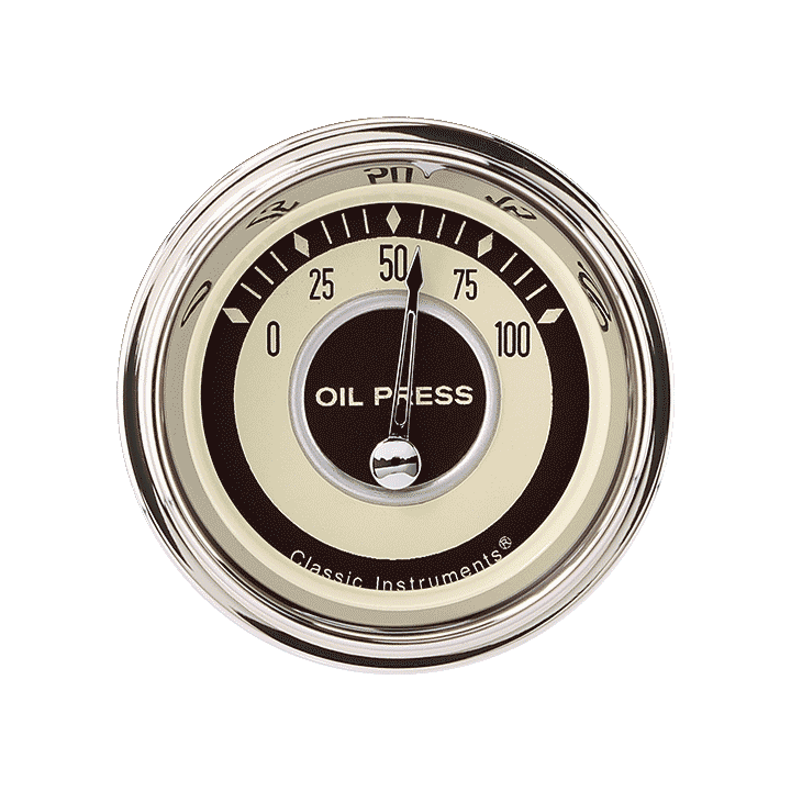Classic Instruments NT81SHC Nostalgia VT - Oil Pressure Gauge 2-1/8"