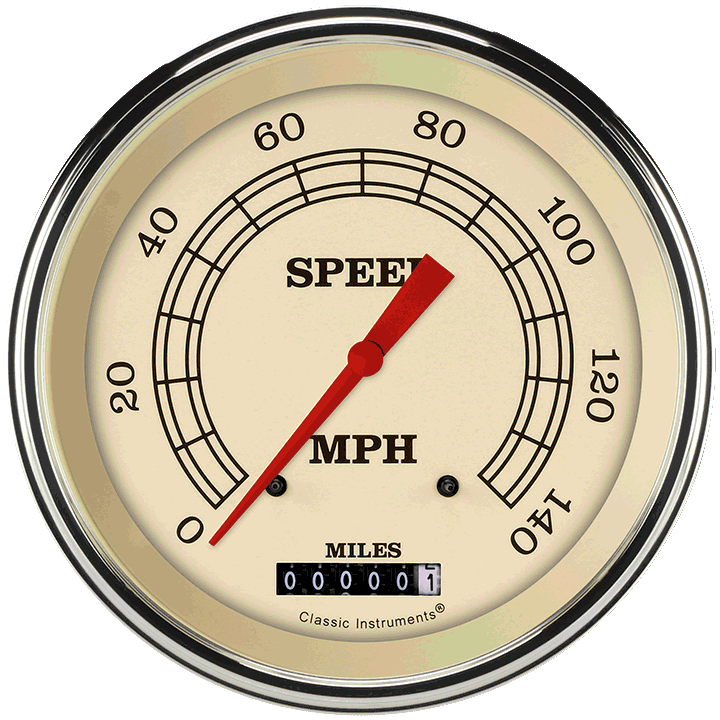 Classic Instruments VT56SLF Vintage - Speedometer Gauge 4-5/8"