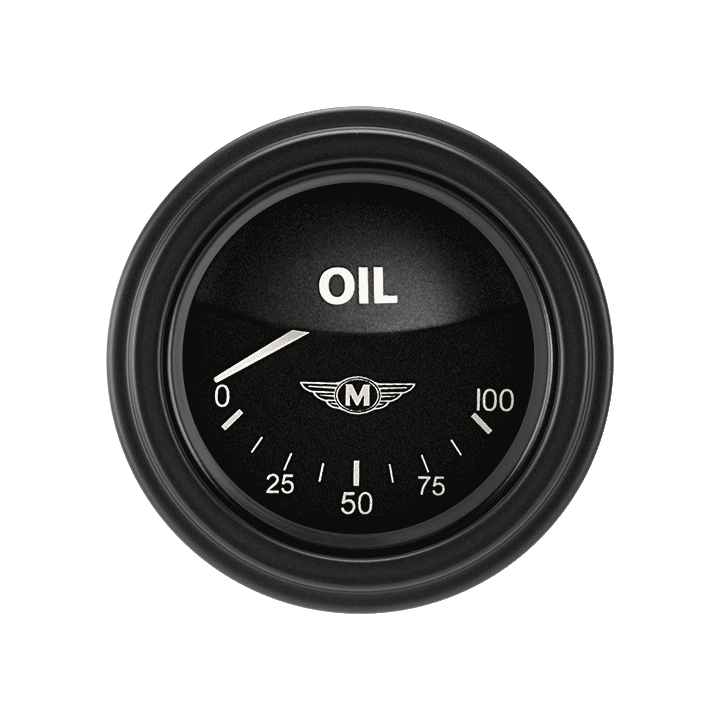 Classic Instruments MA81BLF Moal Bomber - Oil Pressure Gauge 2-1/8"