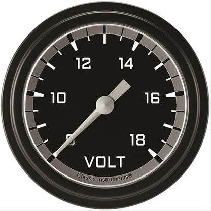Classic Instruments AX330GBLF Autocross Gray 2 5/8" Voltage Gauge