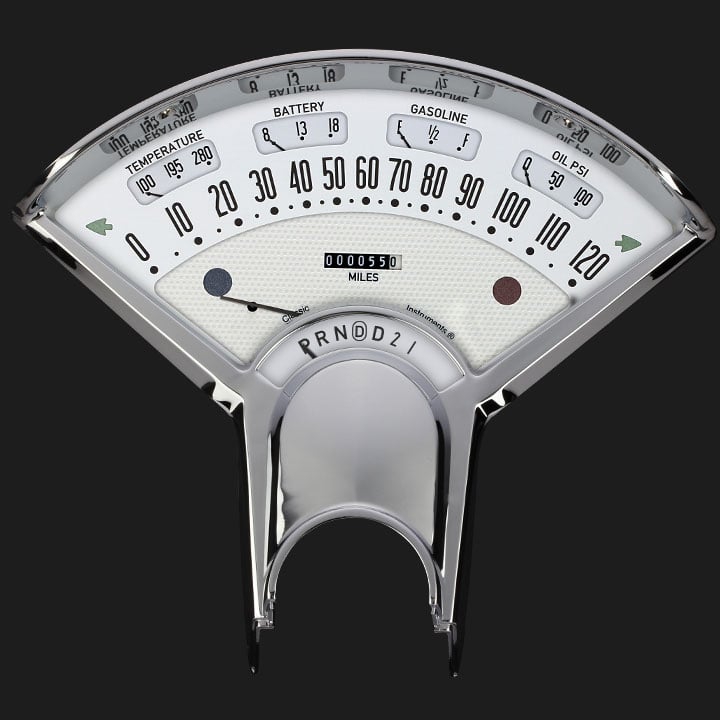 Classic Instruments Bel Era III White, Gear Selector w/ Overdrive - BET06W