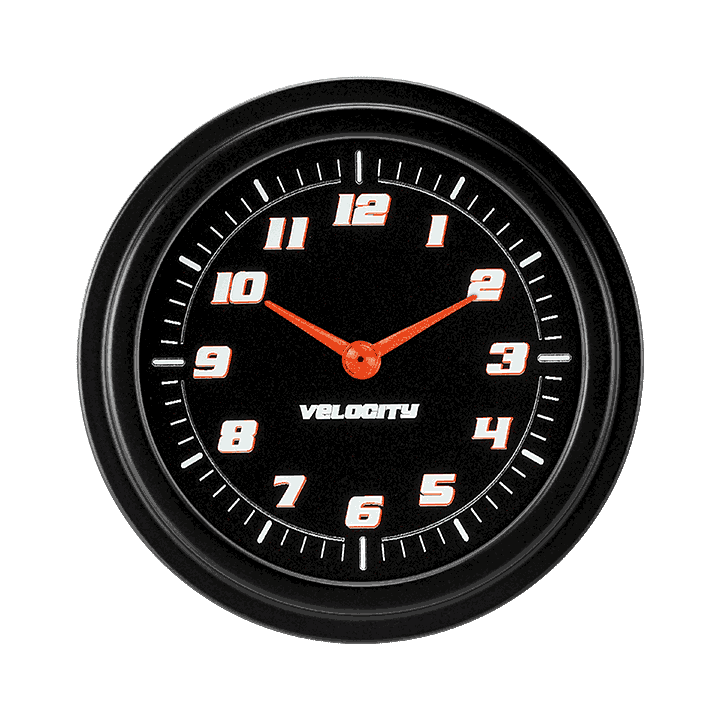 Classic Instruments VS92BBLF Velocity Black 2 5/8" Clock