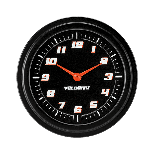 Classic Instruments VS92BBLF Velocity Black 2 5/8" Clock