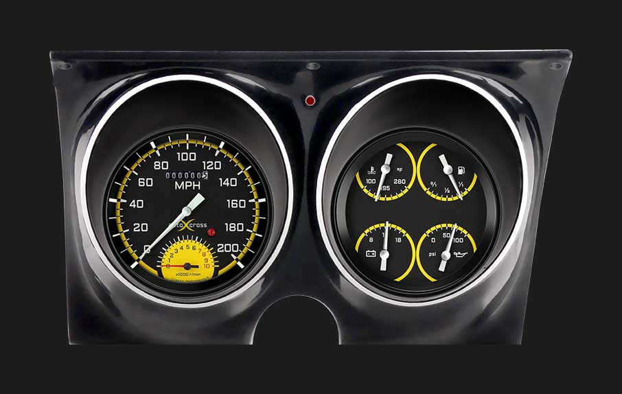 Classic Instruments CAM67AXY AutoCross Yellow 1967-68 Camaro Package