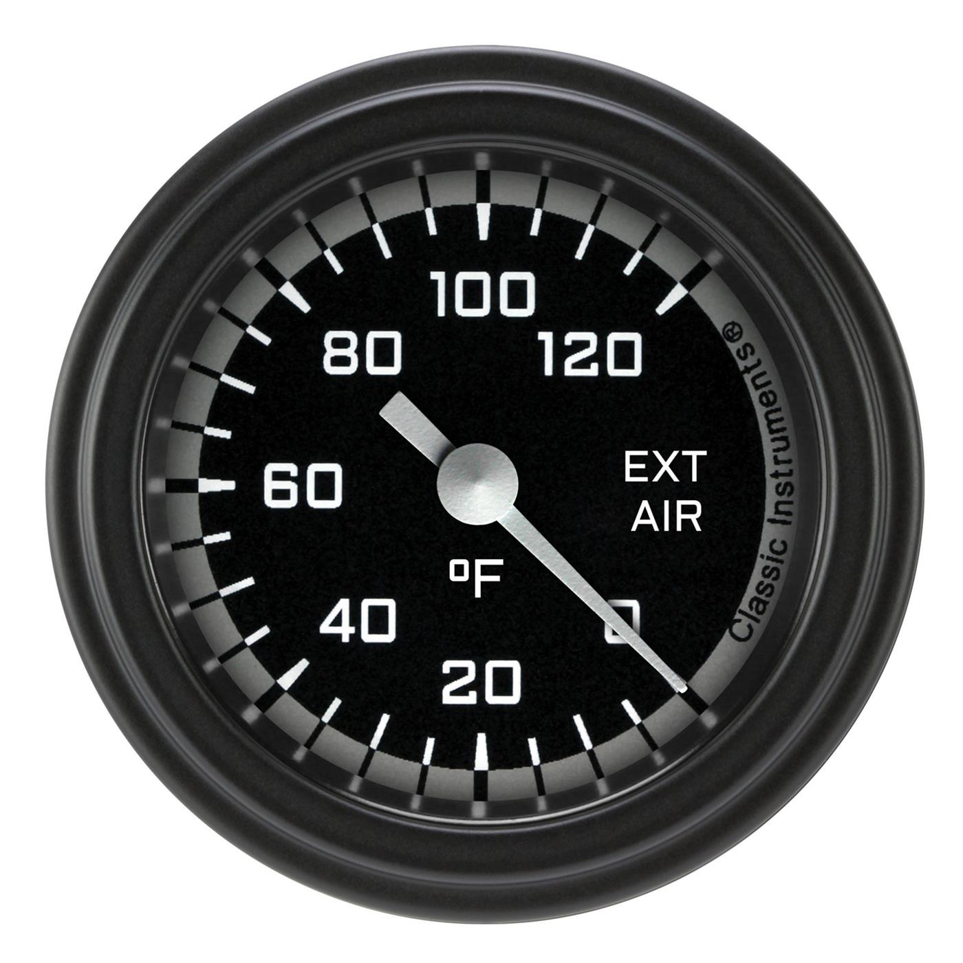 Classic Instruments AX199GBLF Autocross Gray 2 1/8" External Air Temp. Gauge