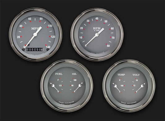 Classic Instruments SG05SLF SG - 4 Gauge Set 3-3/8" Speedo, Tacho & 2x Dual