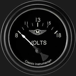 Classic Instruments MA230BLF Moal Bomber 2 5/8" Volt Gauge
