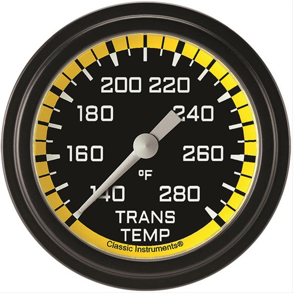 Classic Instruments AX327YBLF Autocross Yellow 2 5/8" Transmission Temperature