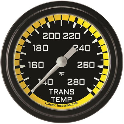Classic Instruments AX327YBLF Autocross Yellow 2 5/8" Transmission Temperature