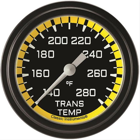Classic Instruments AX327YBLF Autocross Yellow 2 5/8" Transmission Temperature