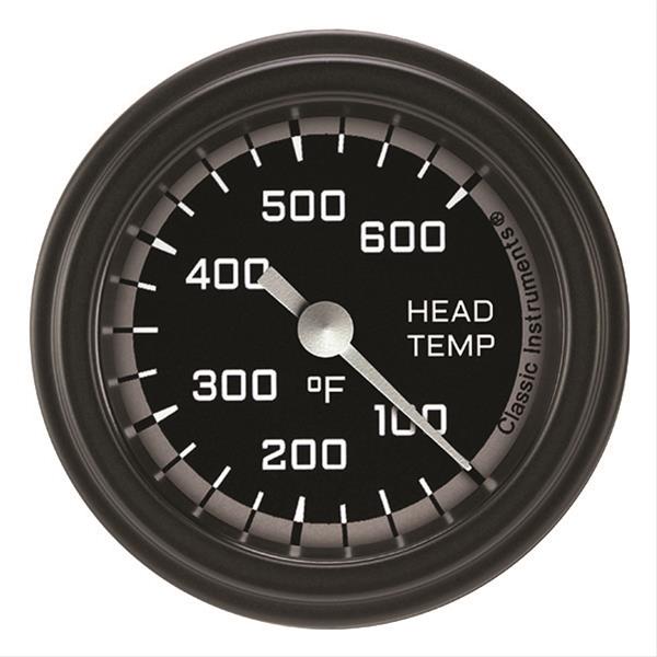 Classic Instruments AX197GBLF Autocross Gray 2 1/8" Cylinder Head Temp. Gauge