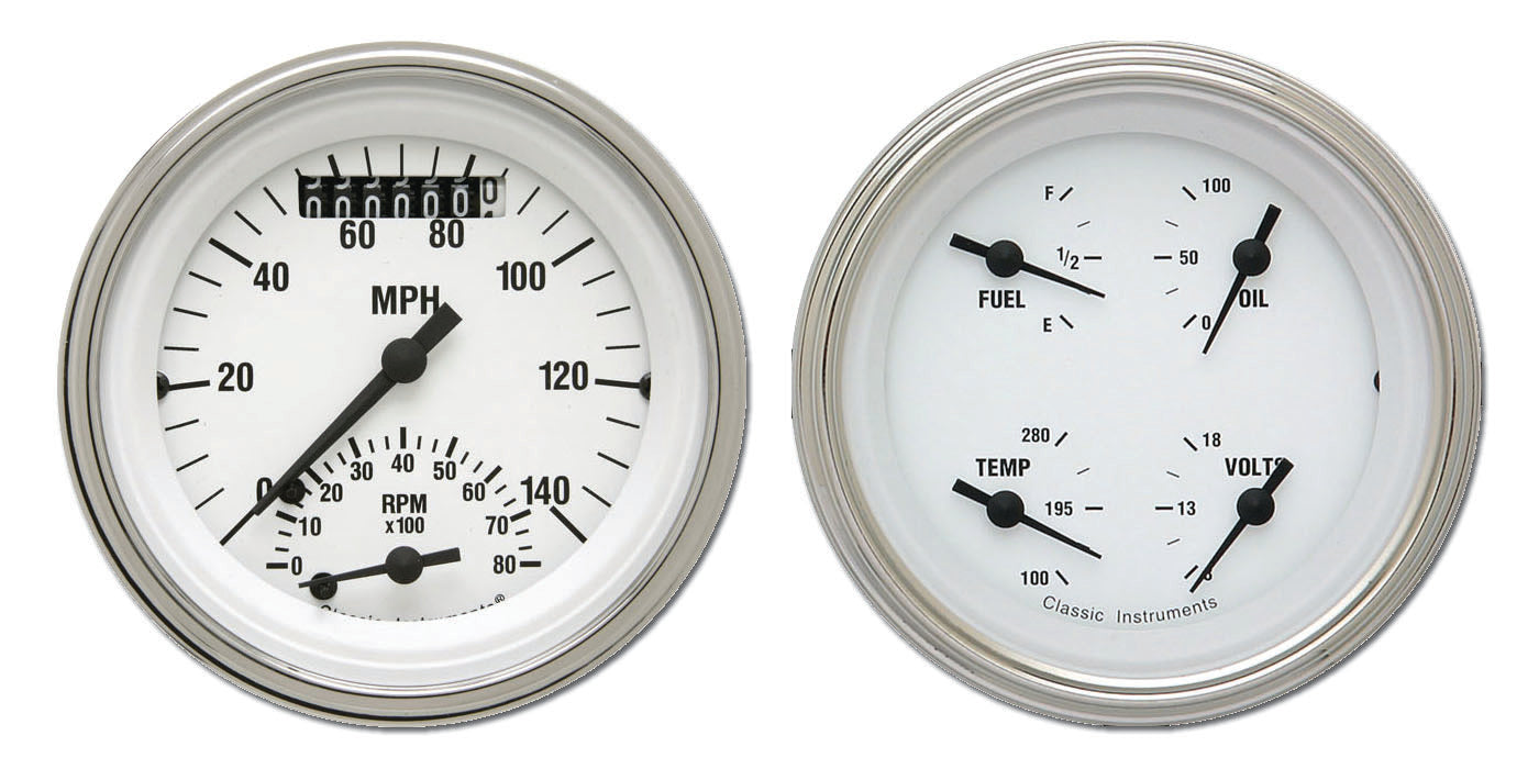 Classic Instruments WH32SLF White Hot 3-3/8" Ultimate & Quad