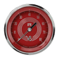 Classic Instruments V8RS80SHC V8 Red Steelie - Tachometer 8K RPM 3-3/8"