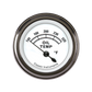 Oil temperature gauge with a white face and black markings on a white background