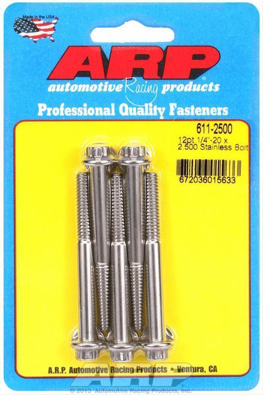 ARP 611-2500 1/4-20 X 2.500 12PT SS Bolts