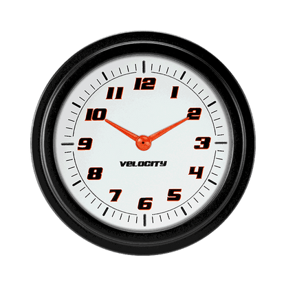 Classic Instruments VS92WBLF Velocity White 2 5/8" Clock
