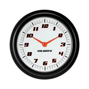Classic Instruments VS92WBLF Velocity White 2 5/8" Clock