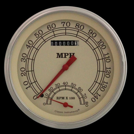 Classic Instruments VT50SLF Vintage 4 - 5/8" Speedtachular Gauge