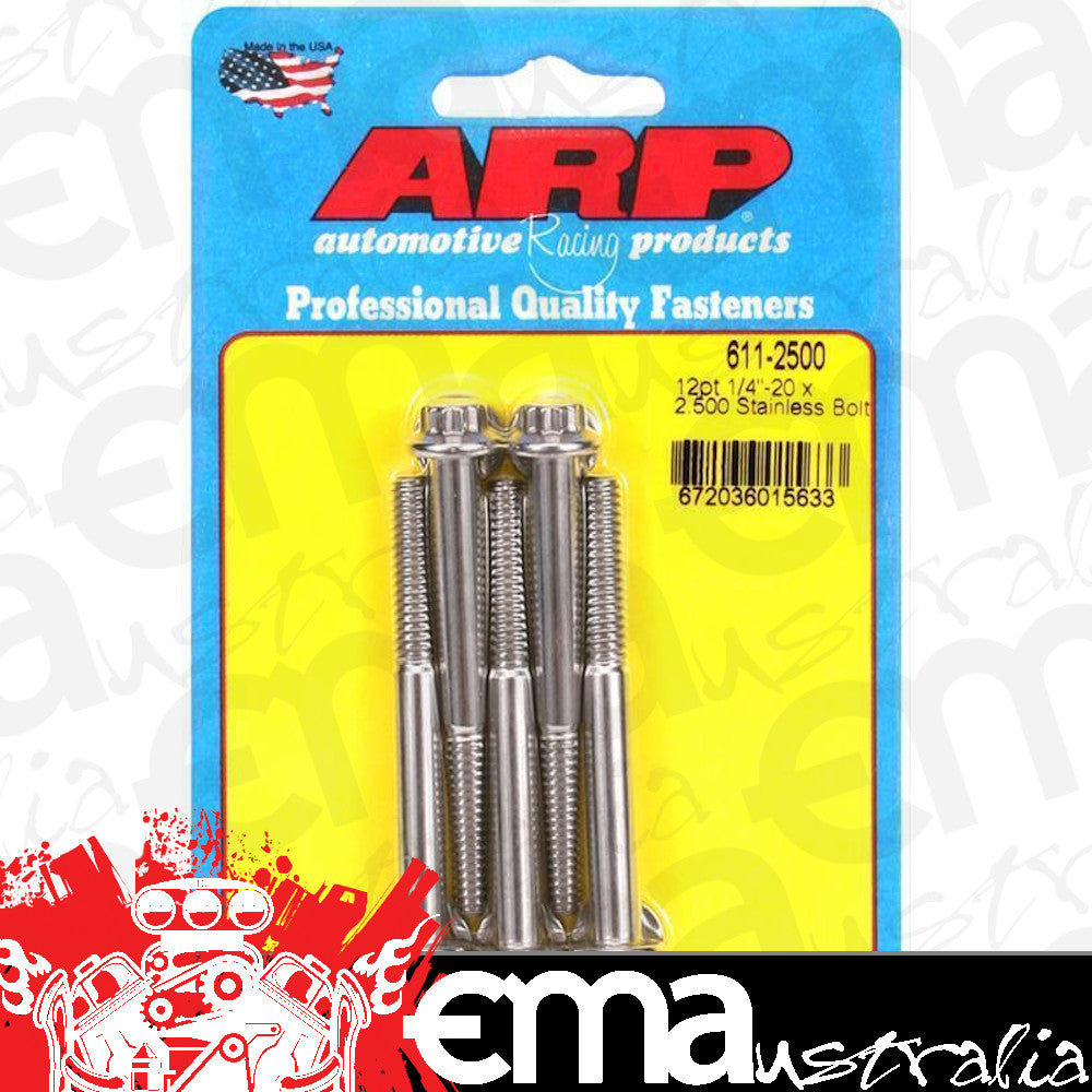 ARP 611-2500 1/4-20 X 2.500 12PT SS Bolts