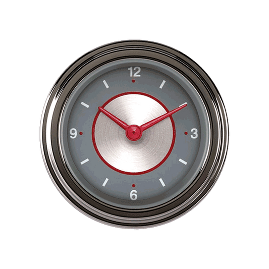 Classic Instruments SS90SLF Silver - Clock Gauge 2-1/8"