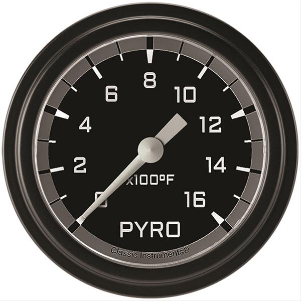Classic Instruments AX398GBLF Autocross Gray 2 5/8" Exhaust Gas Temp. Gauge