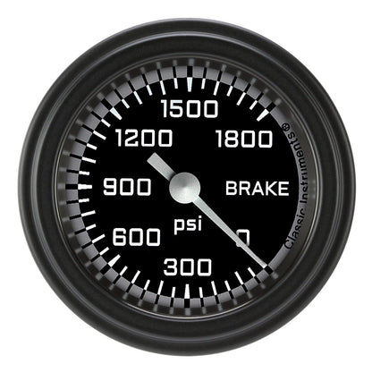 Classic Instruments AX167GBLF AutoCross Gray 2 1/8" Brake Pressure Gauge