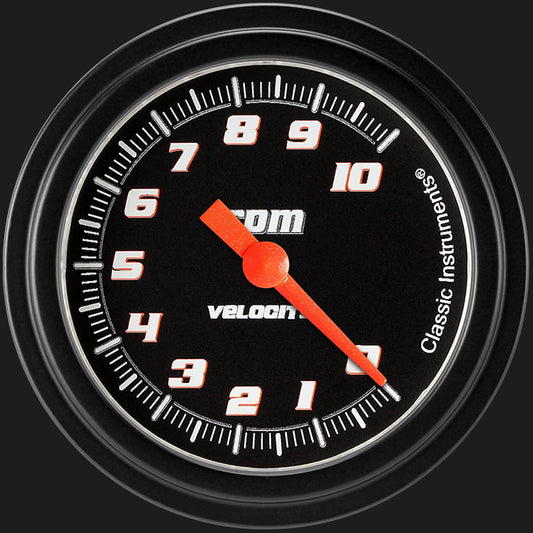Classic Instruments VS383BBLF Velocity Black 2 5/8" Tachometer