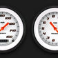 Classic Instruments VS05WBLF Velocity White - 4 Gauge Set 3-3/8" Speedo, Tacho & 2x Dual