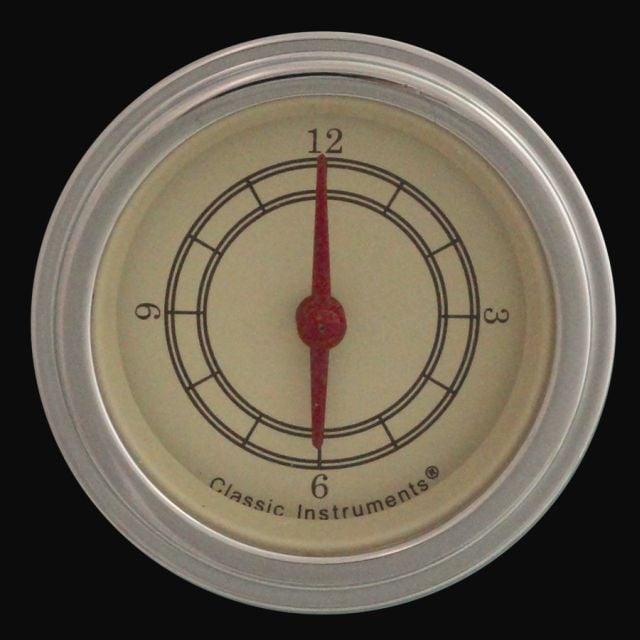 Classic Instruments VT90SLF Vintage - Clock Gauge 2-1/8"