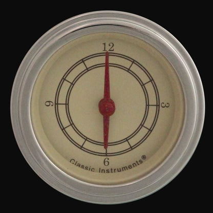 Classic Instruments | VT90SLF | Vintage - Clock Gauge 2-1/8"