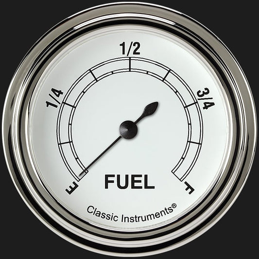 Classic Instruments CW309SLF Classic White 2 5/8" Fuel Gauge