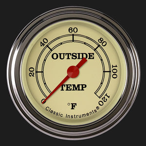 Classic Instruments VT199SLF Vintage 2 1/8" Outside Air Temp. Gauge