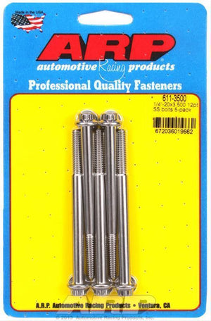 ARP 611-3500 1/4-20 X 3.500 12PT SS Bolts