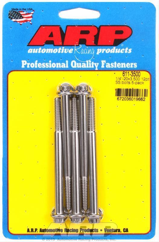 ARP 611-3500 1/4-20 X 3.500 12PT SS Bolts