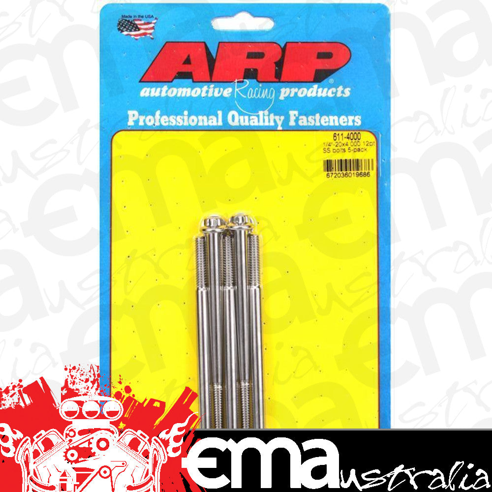 ARP 611-4000 1/4-20 X 4.000 12PT SS Bolts