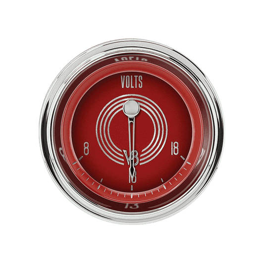 Classic Instruments V8RS30SHC V8 Red Steelie - Volt Gauge 2-1/8"