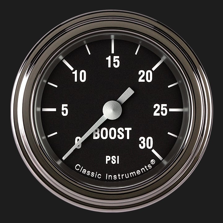 Classic Instruments HR142SLF Hot Rod 2-1/8" Boost Gauge, 30 psi