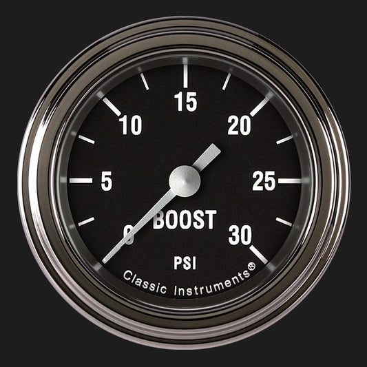 Classic Instruments HR142SLF Hot Rod 2-1/8" Boost Gauge, 30 psi